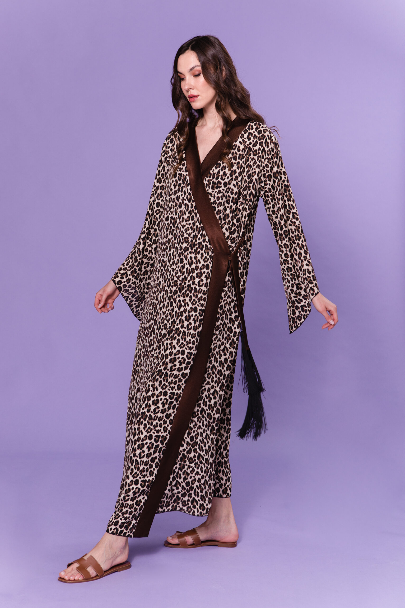 LONG ABAYA LEOPARD