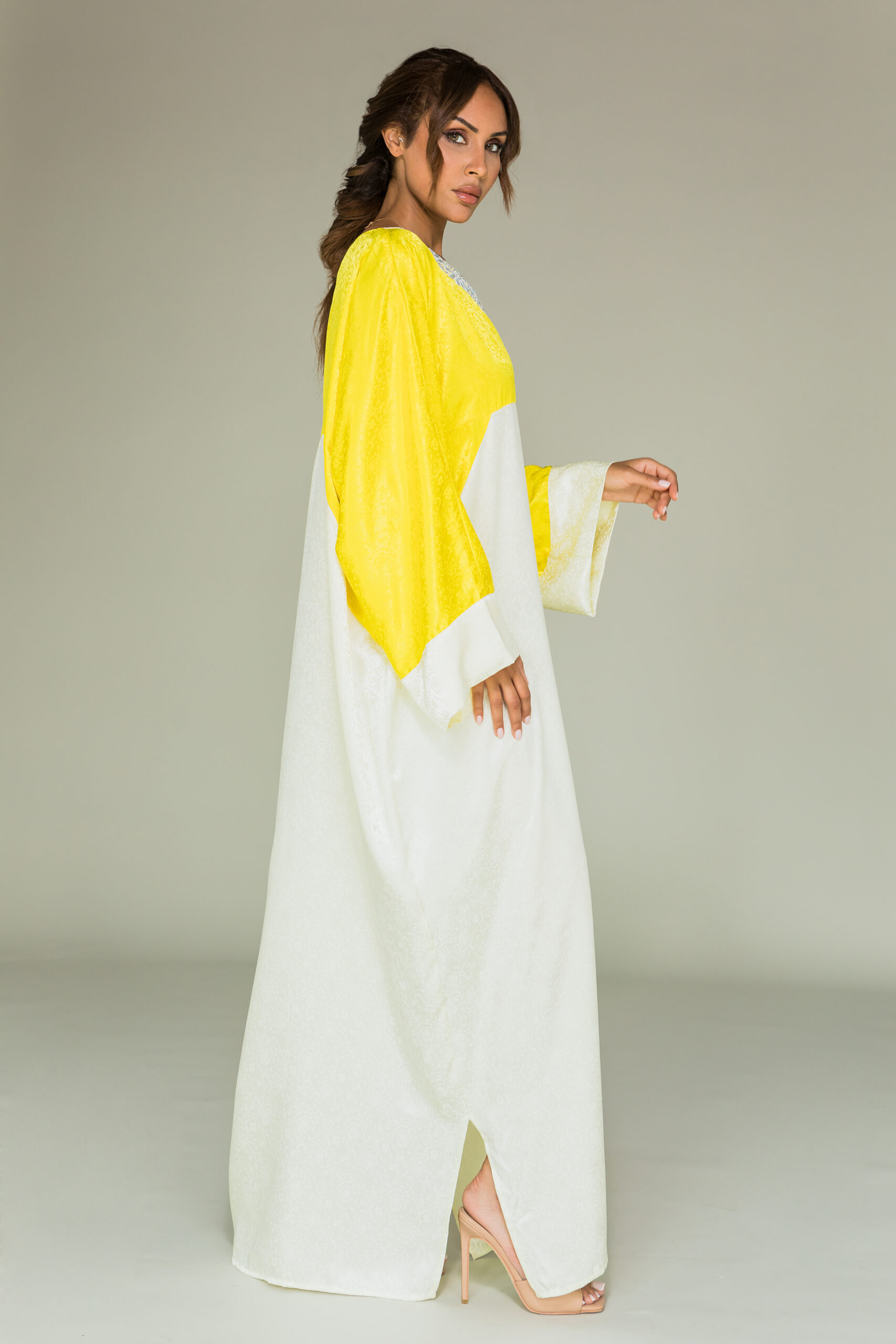 abaya yellow classy