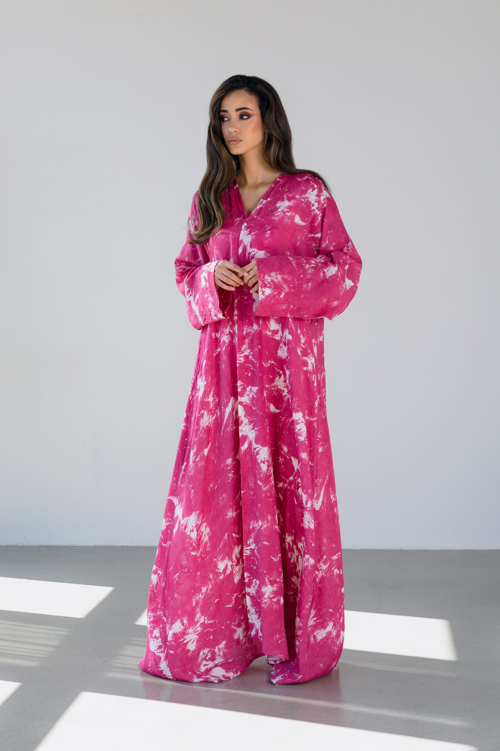 ABAYA PLIE TIE AND DYE