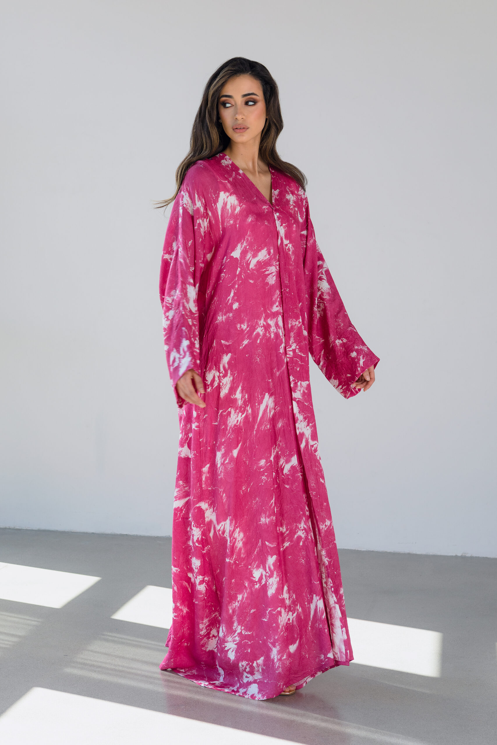 ABAYA PLIE TIE AND DYE