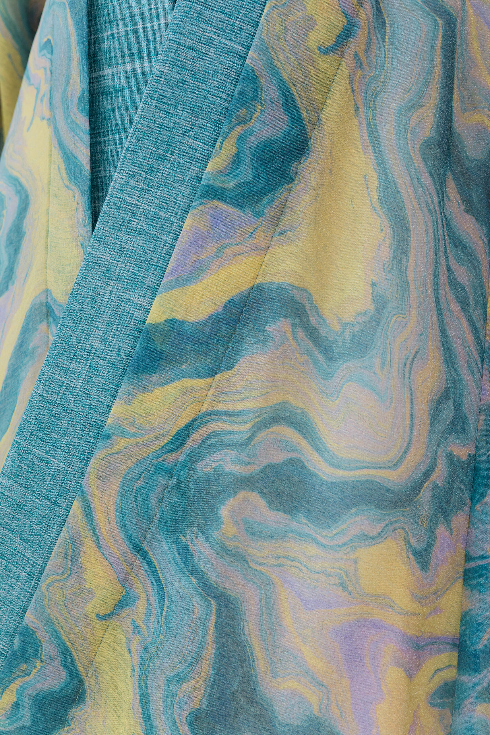 ABAYA ORGANZA BLEU UNIQUE – Image 5