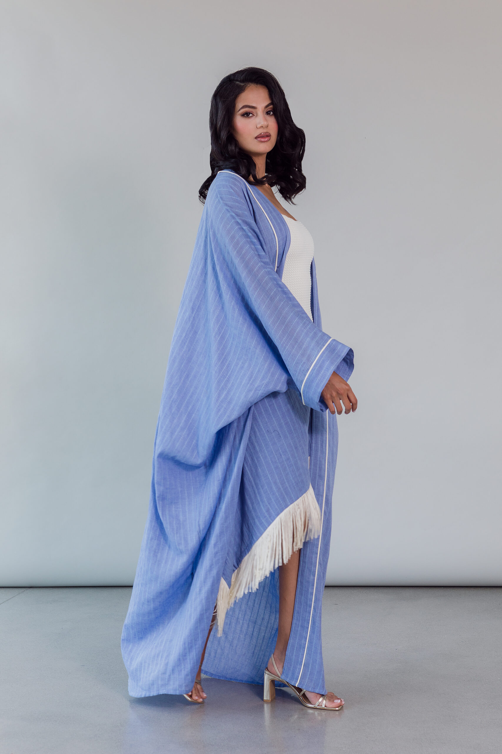 ABAYA FRINGE COTON