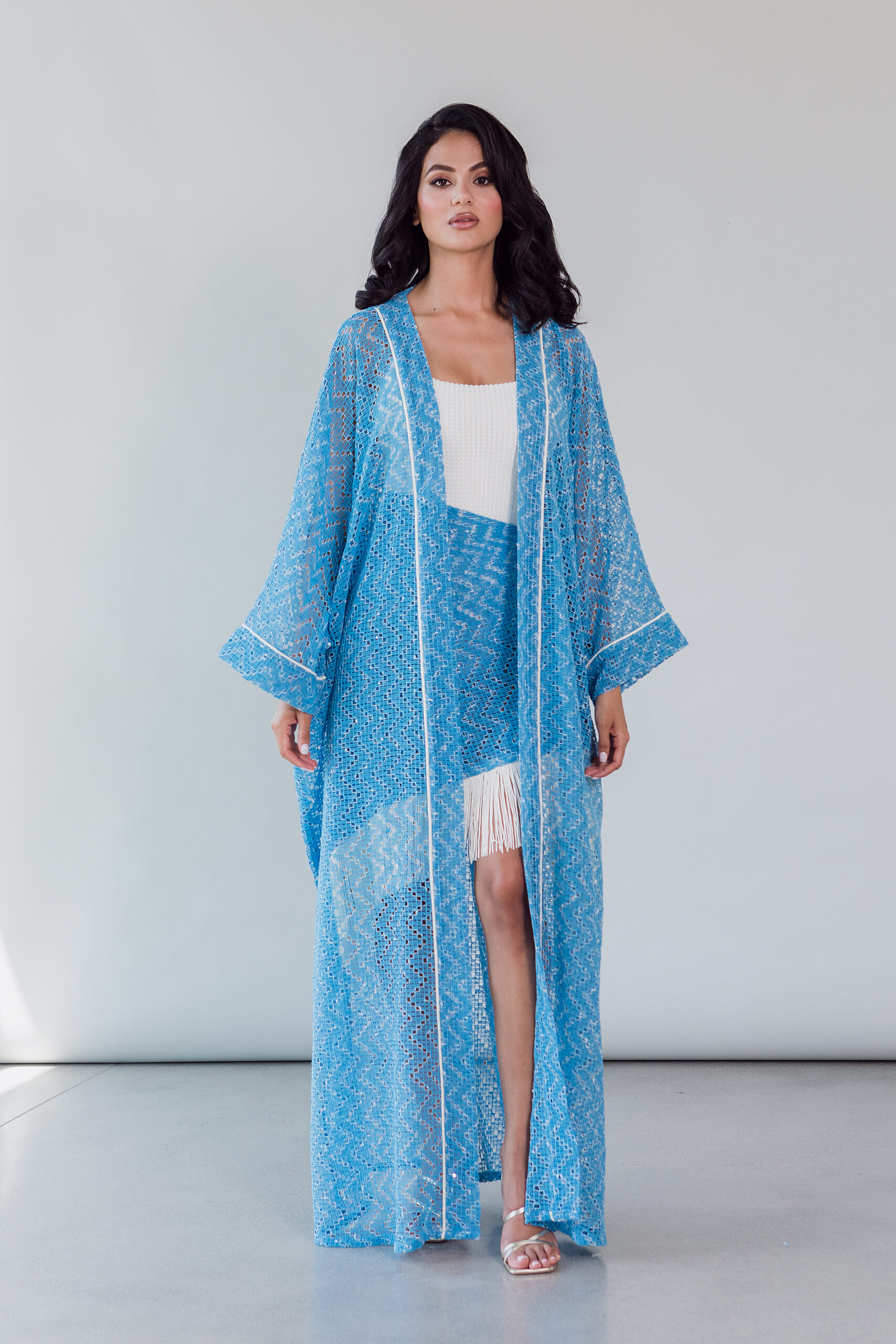 ABAYA FRINGE BEACHWEAR CAP D'ANTIBES