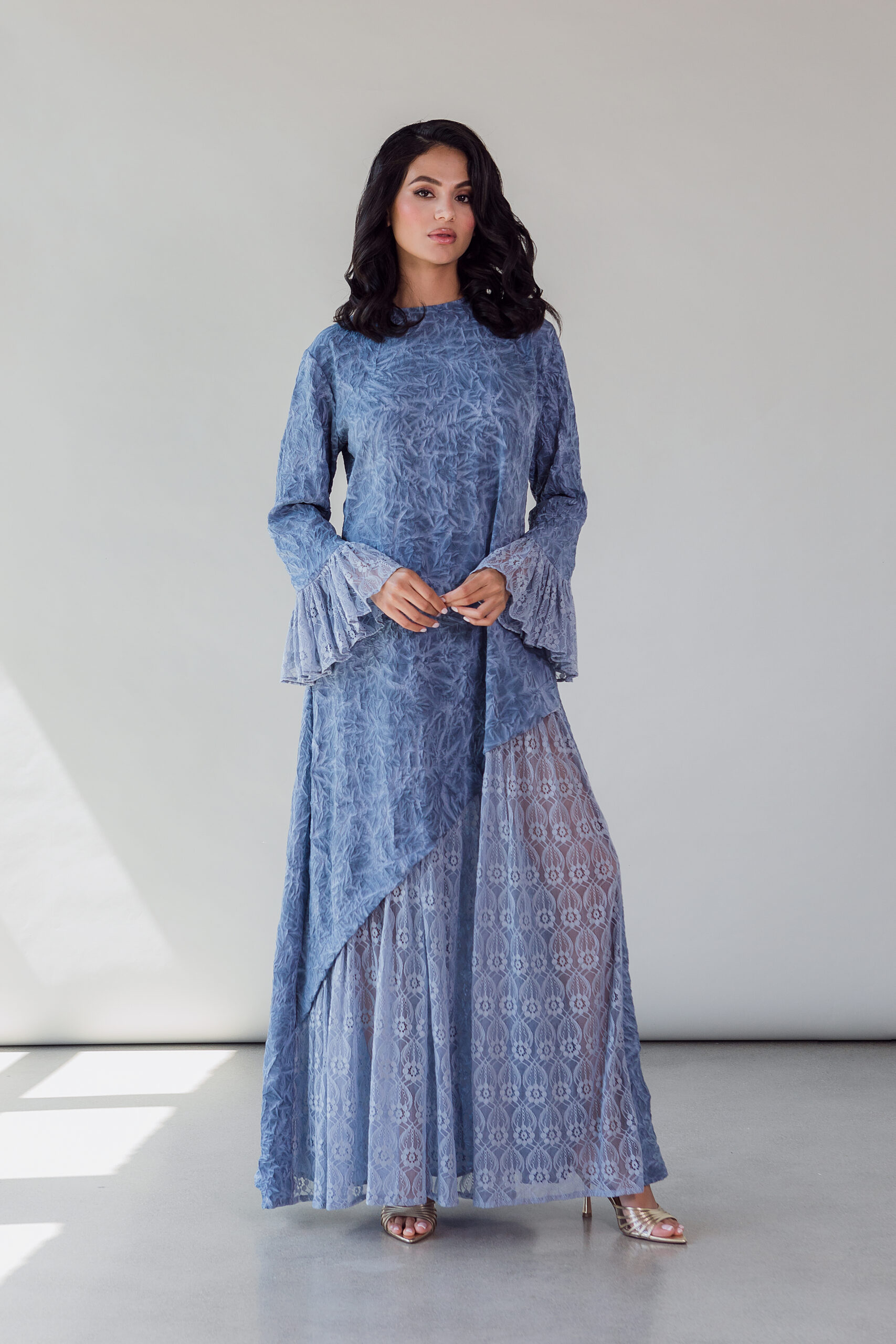 ABAYA DRESS BLEU VINTAGE