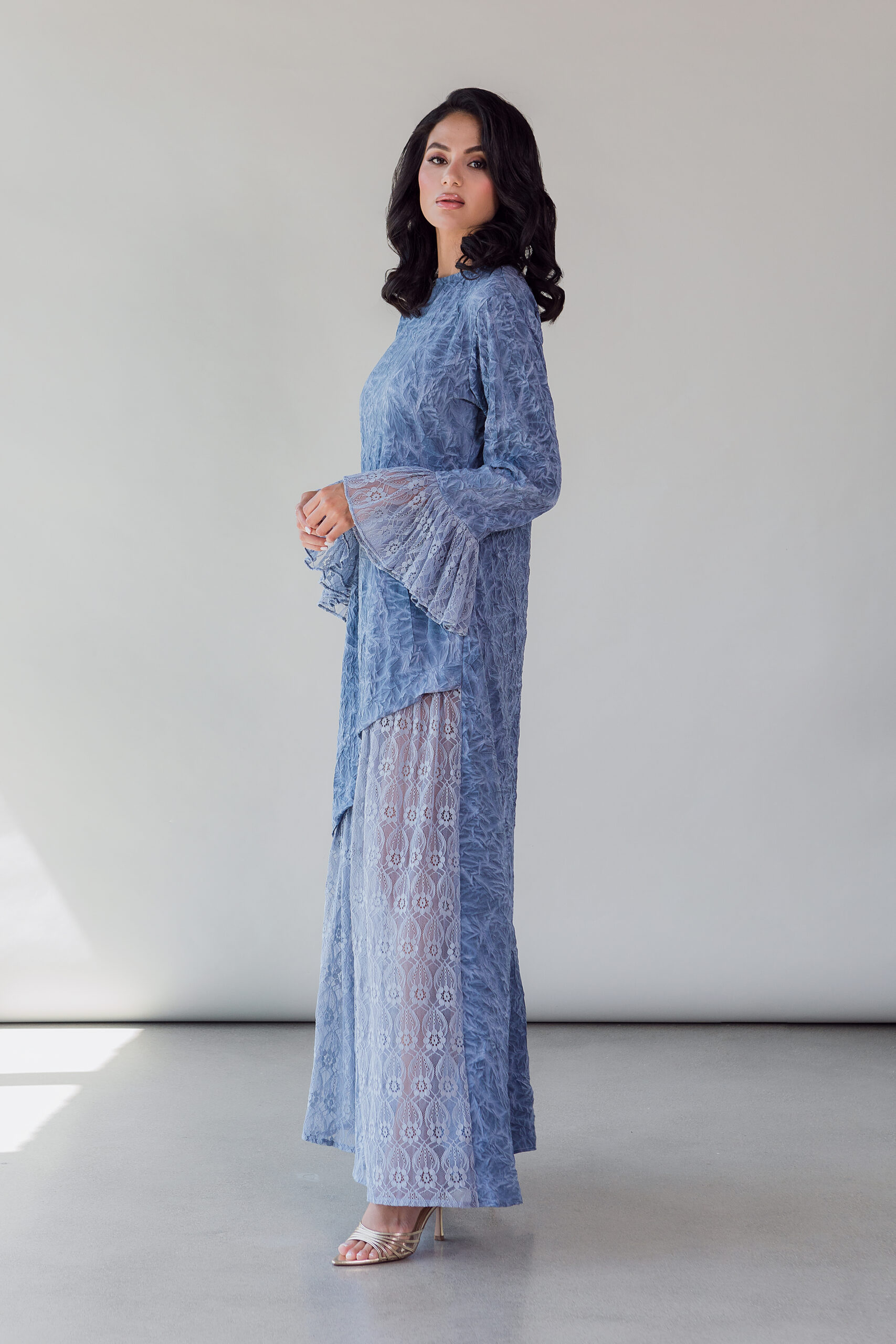 ABAYA DRESS BLEU VINTAGE
